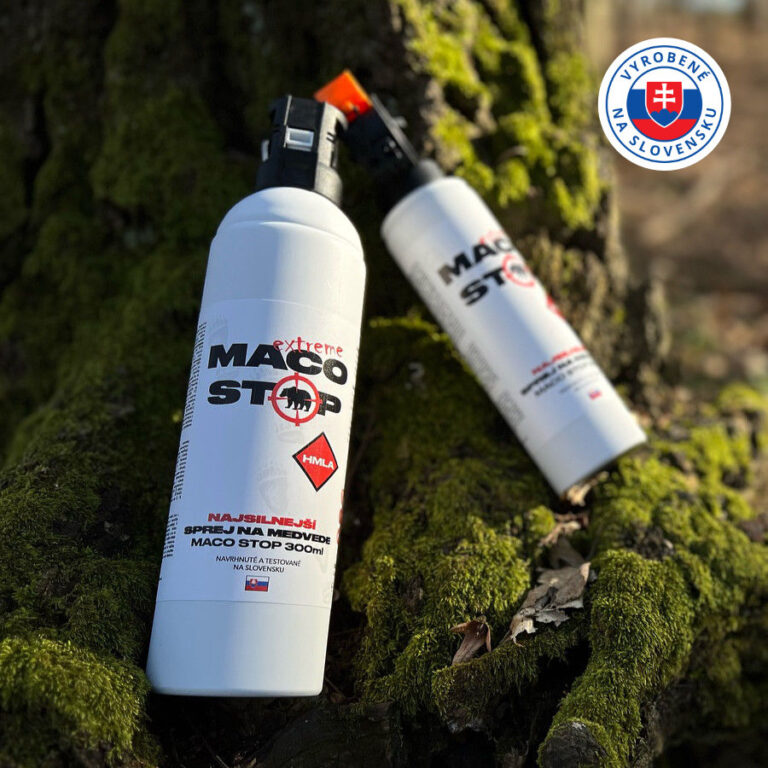Sprej na medveďa MACO STOP Extreme 300 ml a 150 ml